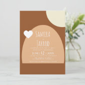 Bohemische Arch & Formen geometrische Hochzeit des Einladung (Stehend Vorderseite)