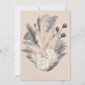 Bohemische Arch Pampas Grass Wedding Tischnummer (Rückseite)