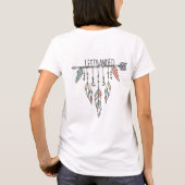 Bohemische Arrow & Feathers Tote Bag T - Shirt (Rückseite)