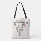 Bohemische Arrow & Feathers Tote Bag Tasche (Rückseite)