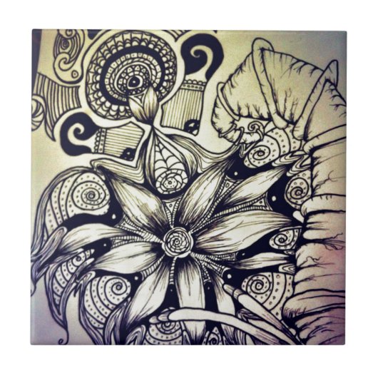 Bohemische Art Fliese (Vorderseite)