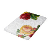 Bohemische Art-Vintage Rosen Badematte (Schrägansicht)