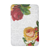 Bohemische Art-Vintage Rosen Badematte (Vorderseite Vertikal)