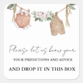 Bohemische Babykleidung Baby Präzision & Advice Sp Quadratischer Aufkleber (Vorderseite)