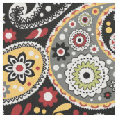 Bohemische Barockfarben Paisley Print Stoff (Nahaufnahme)