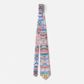 Bohemische Batik Art Print Krawatte (Rückseite)