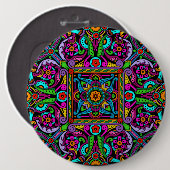 Bohemische beflecktes Glas-Art Button (Vorne & Hinten)