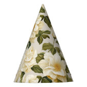 Bohemische beige Blume von Elfenbein Partyhütchen (Vorderseite)