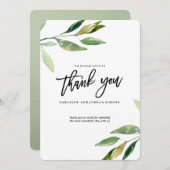 Bohemische Blätter Dankeschön Karte (Vorne/Hinten)