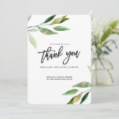 Bohemische Blätter Dankeschön Karte (Stehend Vorderseite)