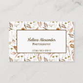 Bohemische Blätter mit QR-Code Visitenkarte (Vorderseite)