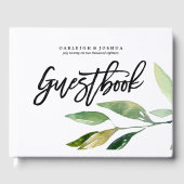 Bohemische Blätter Wedding Gästebuch (Vorderseite)