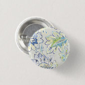 Bohemische blaue Blume Button (Vorne & Hinten)