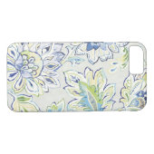 Bohemische blaue Blume Case-Mate iPhone Hülle (Rückseite (Horizontal))
