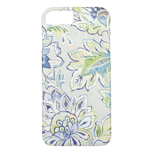 Bohemische blaue Blume Case-Mate iPhone Hülle (Rückseite)
