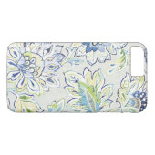 Bohemische blaue Blume Case-Mate iPhone Hülle (Rückseite (Horizontal))