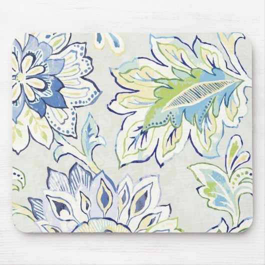 Bohemische blaue Blume Mousepad (Vorne)