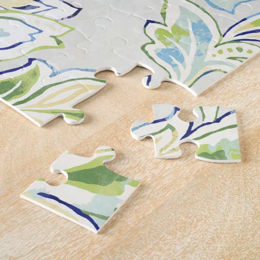 Bohemische blaue Blume Puzzle (Seite)