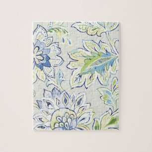 Bohemische blaue Blume Puzzle