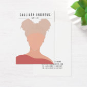 Bohemische Blonde-Girl-White-Oring-Display-Karte (Schreibtisch)