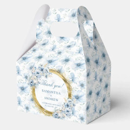 Bohemische Blue Gold Gastgeschenk Hochzeit Box Geschenkschachtel