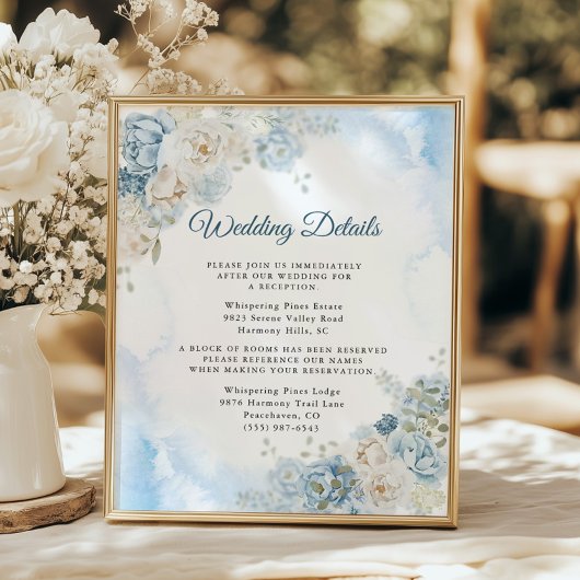 Bohemische Blue Ivory Rose Blume Hochzeiten Detail