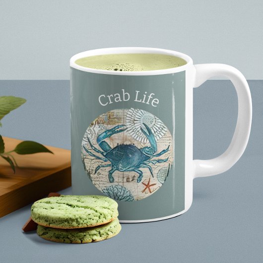 Bohemische Blues Crab Life Collection Kaffeetasse