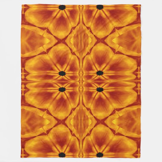 Bohemische Blume 114 Fleecedecke (Vorderseite)