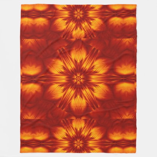 Bohemische Blume 74 Fleecedecke (Vorderseite)