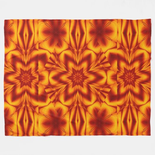 Bohemische Blume 76 Fleecedecke (Vorderseite (Horizontal))