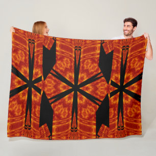 Bohemische Blume 80 Fleecedecke