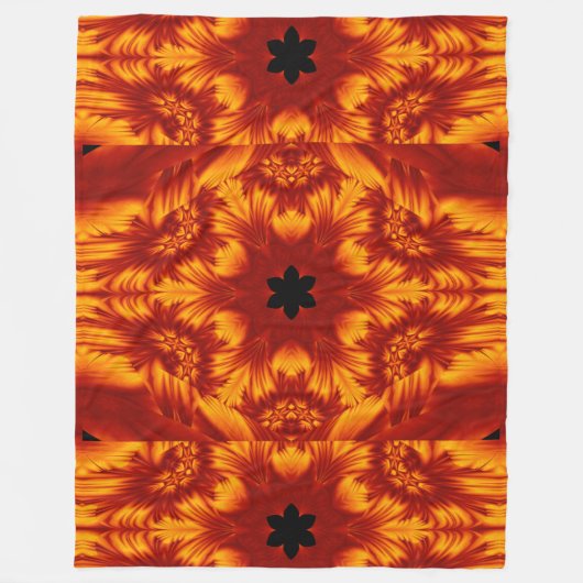 Bohemische Blume 81 Fleecedecke (Vorderseite)