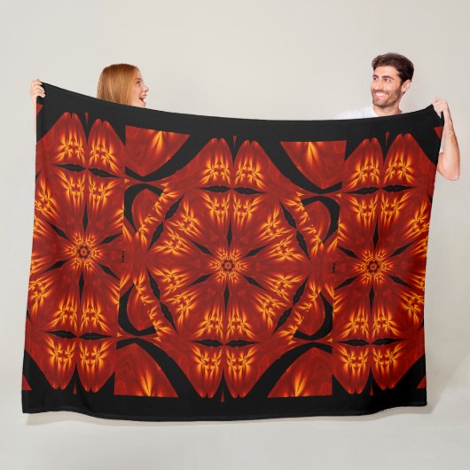 Bohemische Blume 84 Fleecedecke (Beispiel)