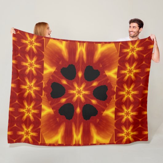 Bohemische Blume 87 Fleecedecke (Beispiel)