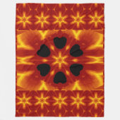 Bohemische Blume 87 Fleecedecke (Vorderseite)