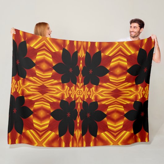 Bohemische Blume 89 Fleecedecke (Beispiel)