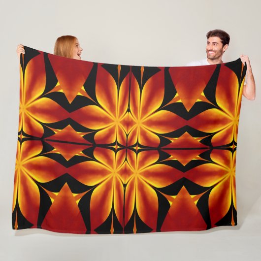 Bohemische Blume 92 Fleecedecke (Beispiel)