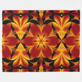 Bohemische Blume 94 Fleecedecke (Vorderseite (Horizontal))