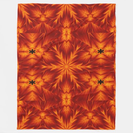 Bohemische Blume 96 Fleecedecke (Vorderseite)