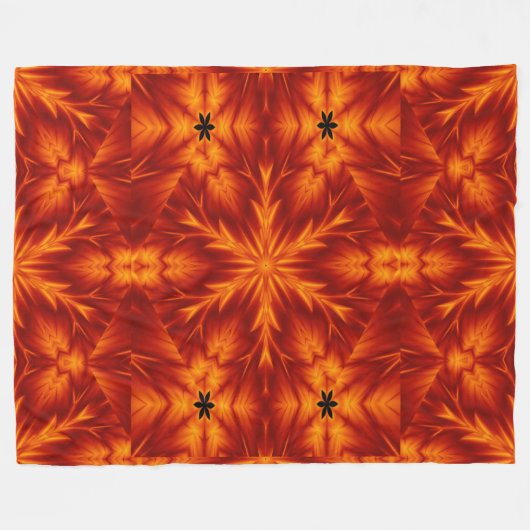 Bohemische Blume 96 Fleecedecke (Vorderseite (Horizontal))