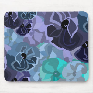 Bohemische Blume Aquamarin und Lila Tapestyle Mousepad