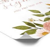 Bohemische Blume Benutzerdefiniertes Signieren Poster (Ecke)