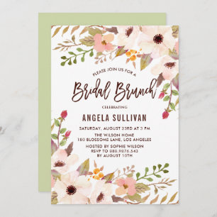 Bohemische Blume Bridal Brunch Einladung