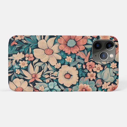 Bohemische Blume Case-Mate iPhone Hülle (Rückseite (Horizontal))