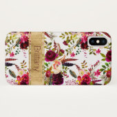 Bohemische Blume, Feathers Case-Mate iPhone X Fall Case-Mate iPhone Hülle (Rückseite (Horizontal))