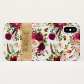 Bohemische Blume, Feathers Case-Mate iPhone X Fall Case-Mate iPhone Hülle (Rückseite (Horizontal))