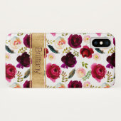 Bohemische Blume, Feathers Case-Mate iPhone X Fall Hülle (Rückseite (Horizontal))