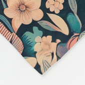 Bohemische Blume Fleecedecke (Ecke)