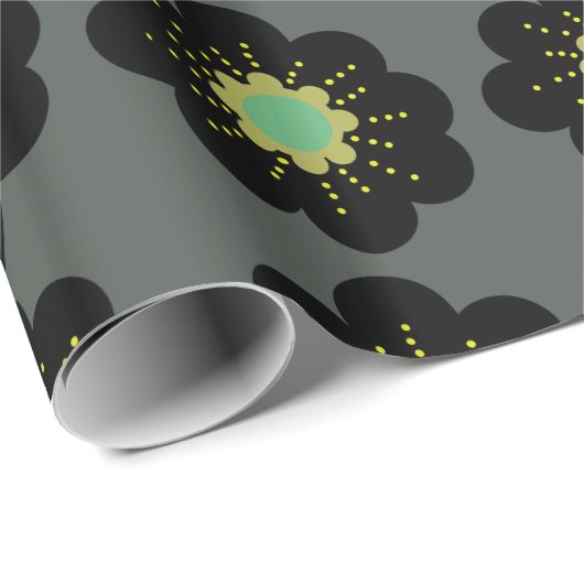 Bohemische Blume Geschenkpapier (Rolleneckpunkt)