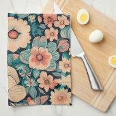 Bohemische Blume Geschirrtuch (Viertel Falte)